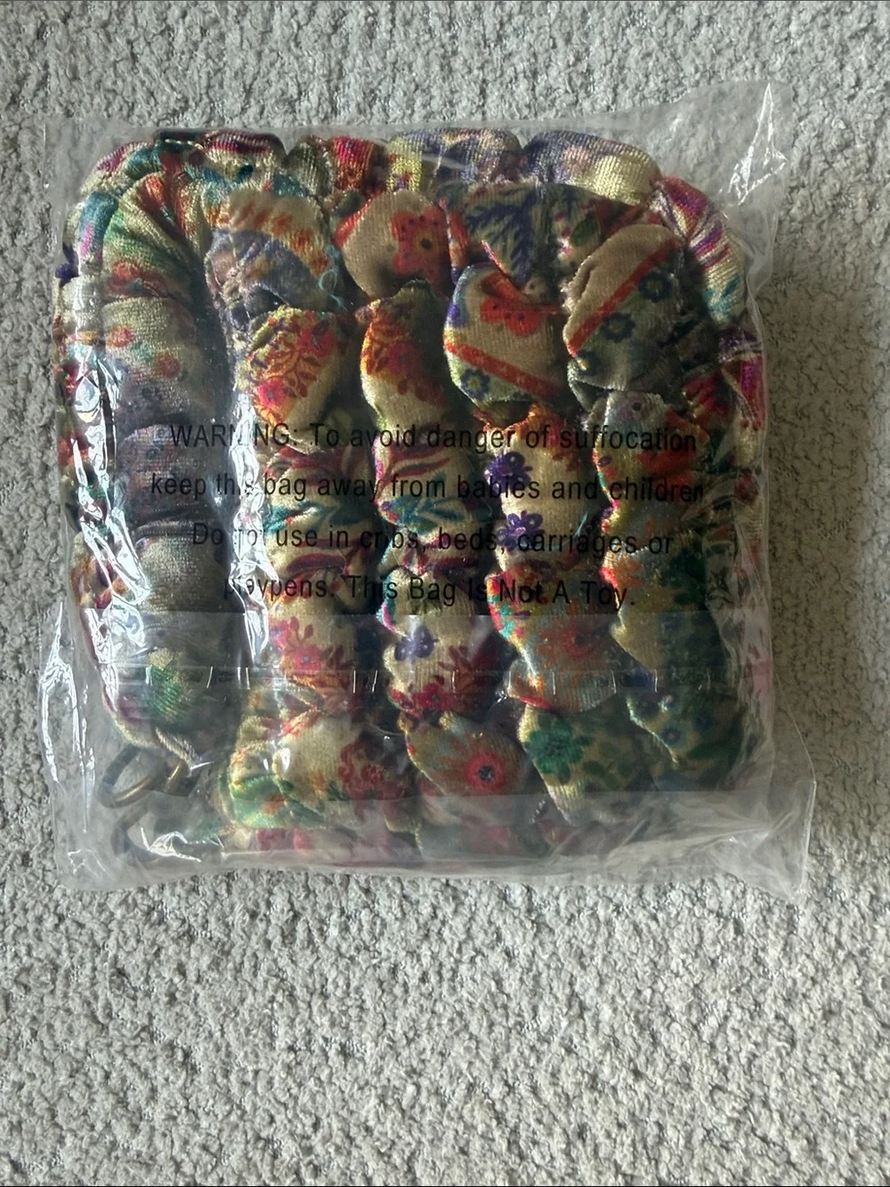 NATURAL LIFE Velvet Quilted Mini Clip On Pouch